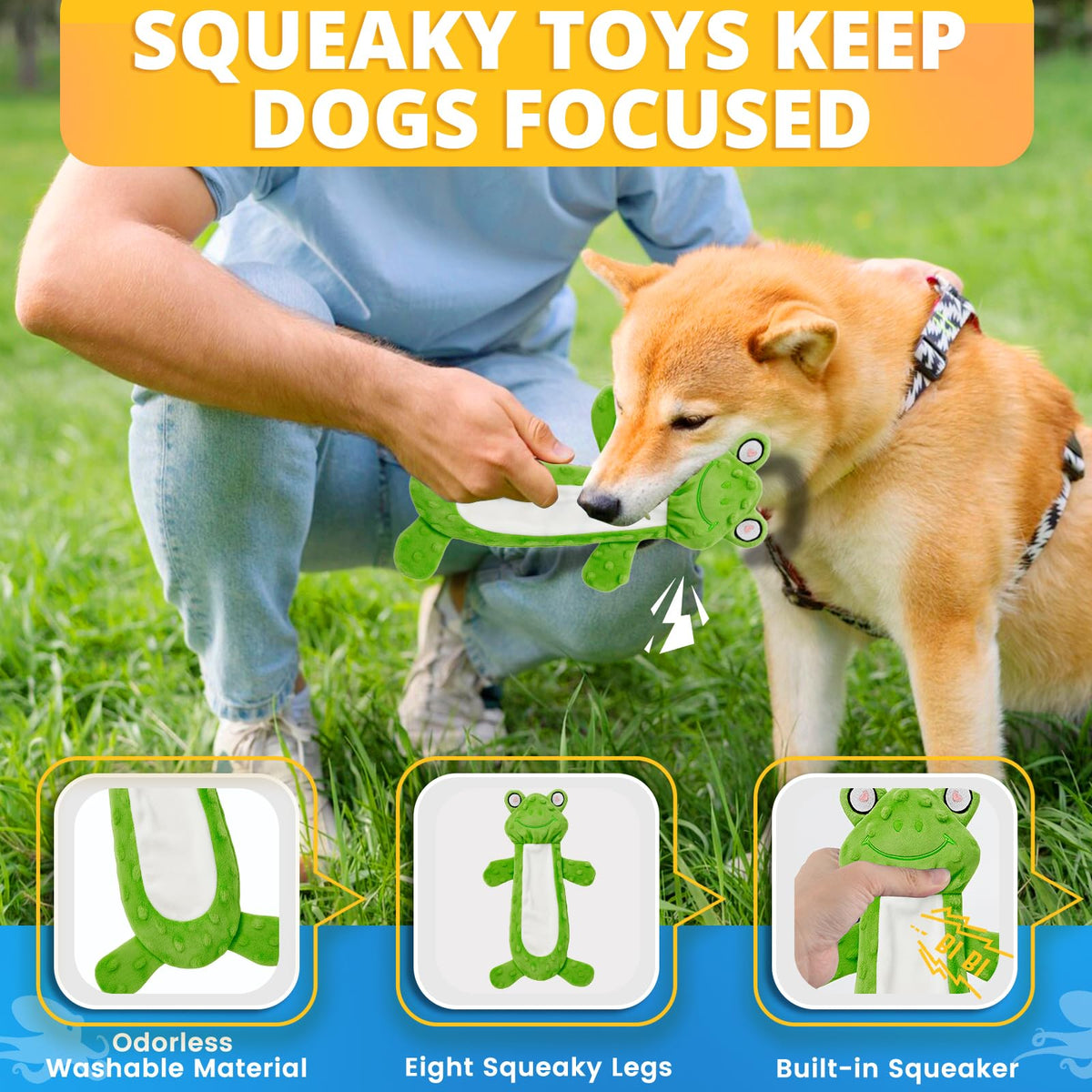8 Pack Puppy Chew Toys with Squeaky Plush Rope and Ball U892963