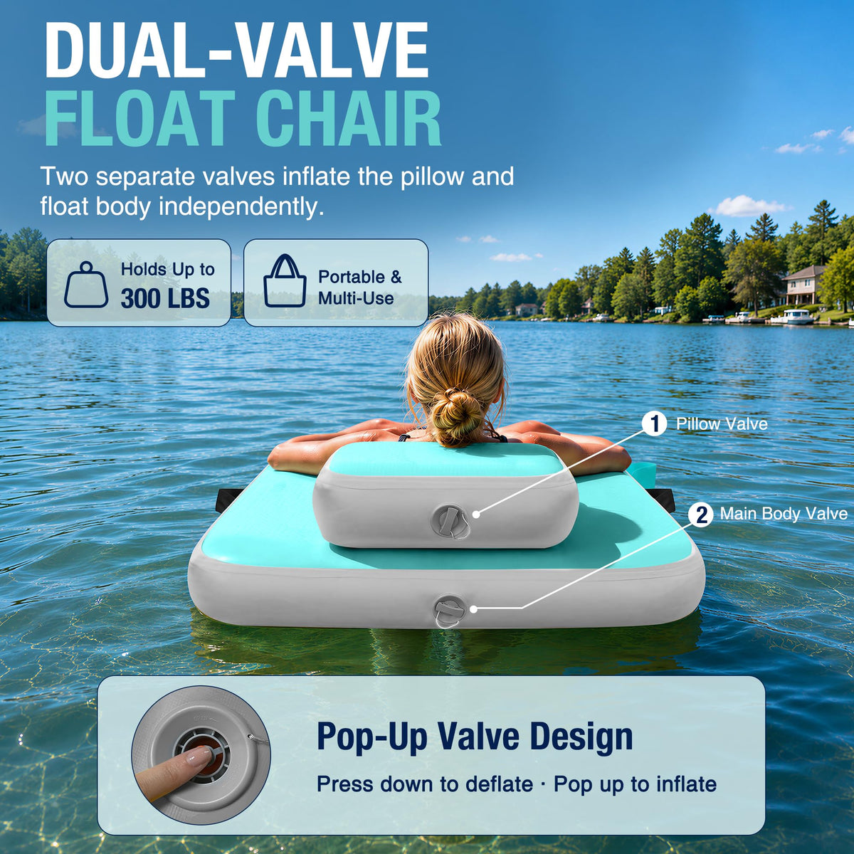 Inflatable Floating Chair with Cup Holder O91208