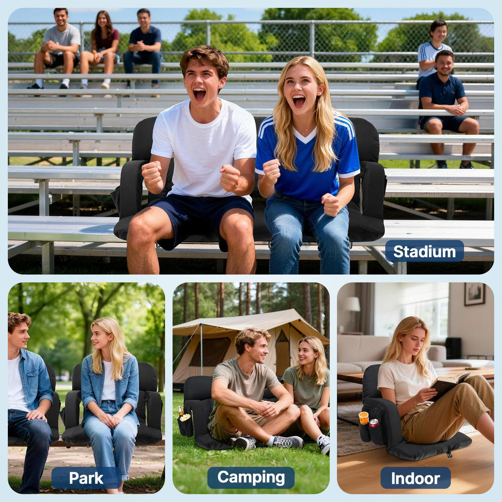25'' Stadium Seat with Back Support, 2pcs N7850