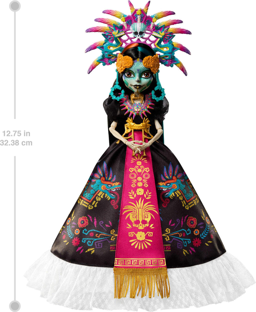 Collectible Doll with Gown, Headdress and Necklace C691