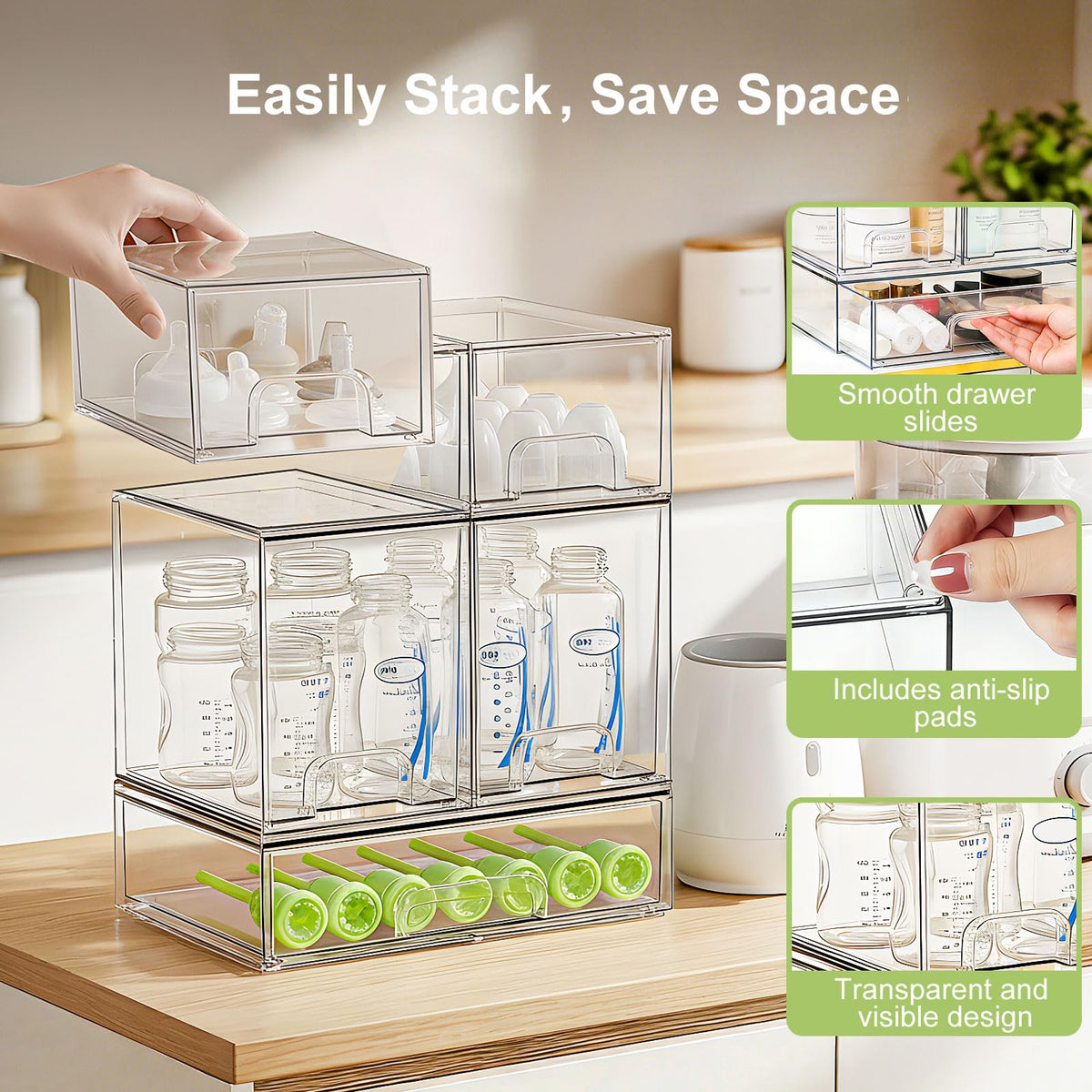 Acrylic Stackable Bottle Storage Organizer T298