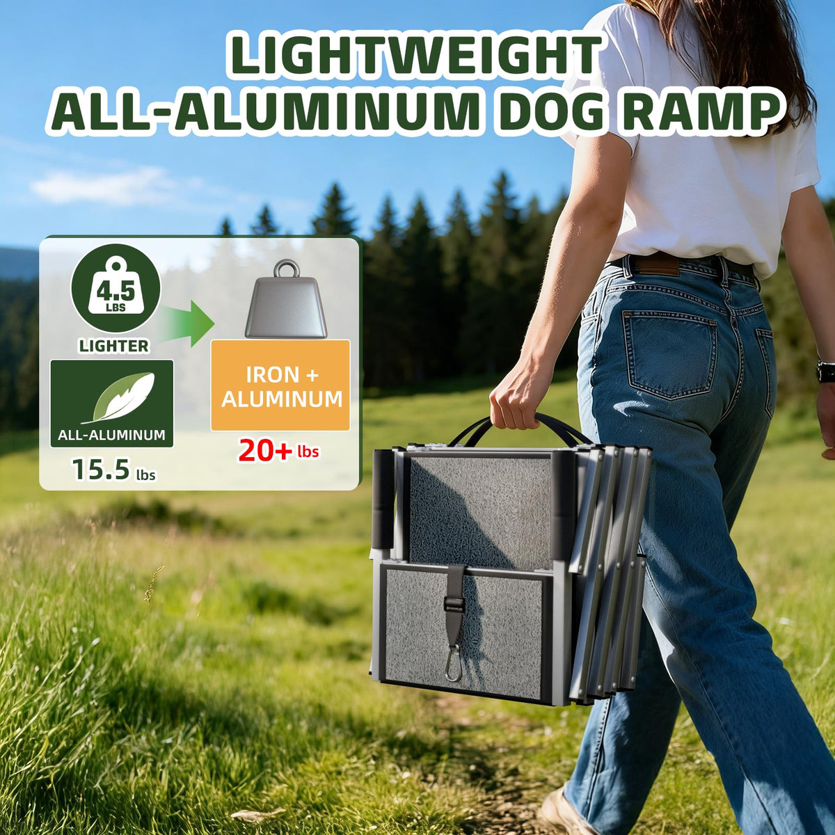 20'' Extra Wide 4-Step Aluminum Dog Stairs U633