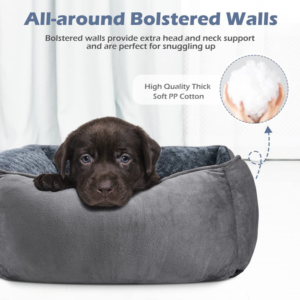 Washable Orthopedic Dog Bed with Anti-Slip Bottom J337324