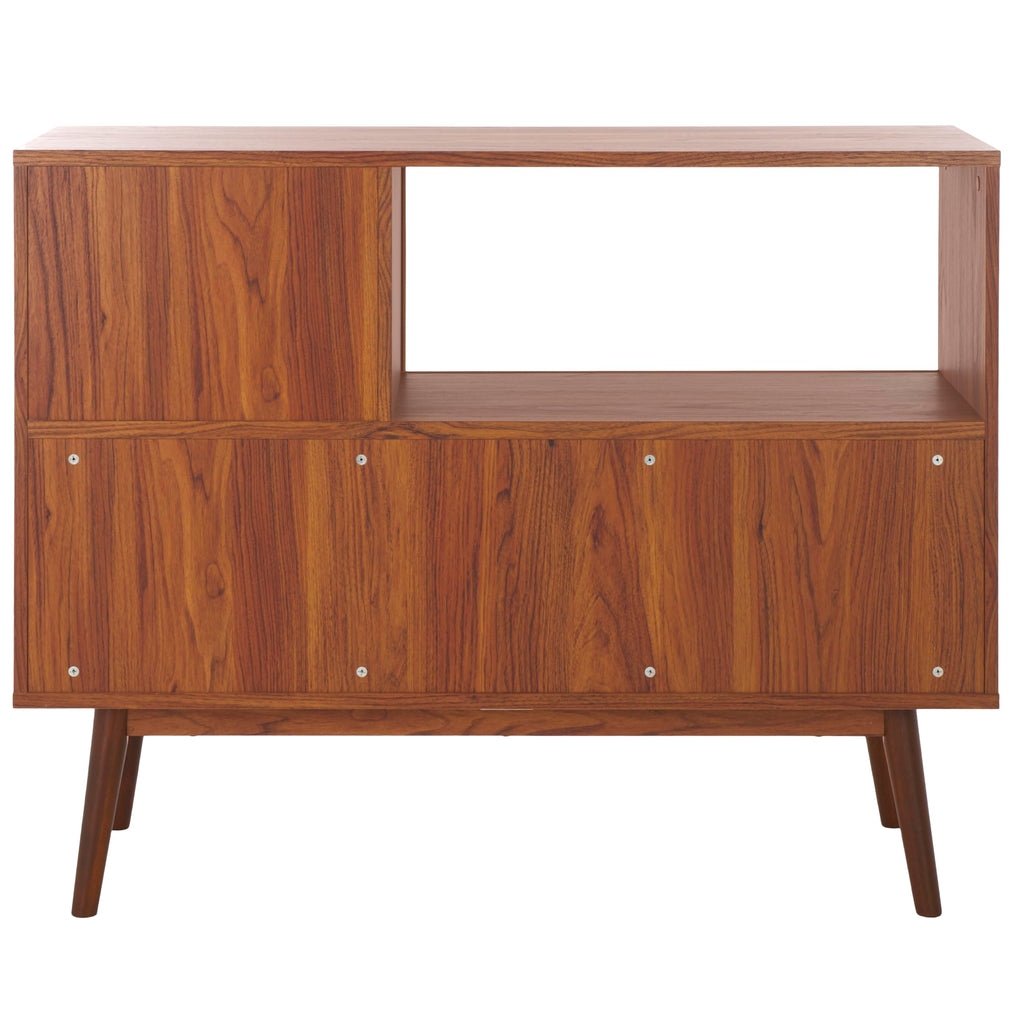 Walnut Brown TV Stand with Sliding Door Q868