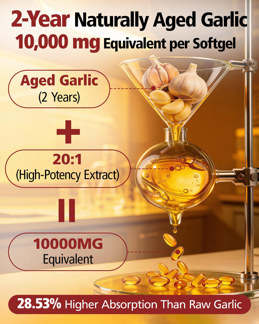 Aged Garlic Extract 10,000 mg 300 Softgels U172453