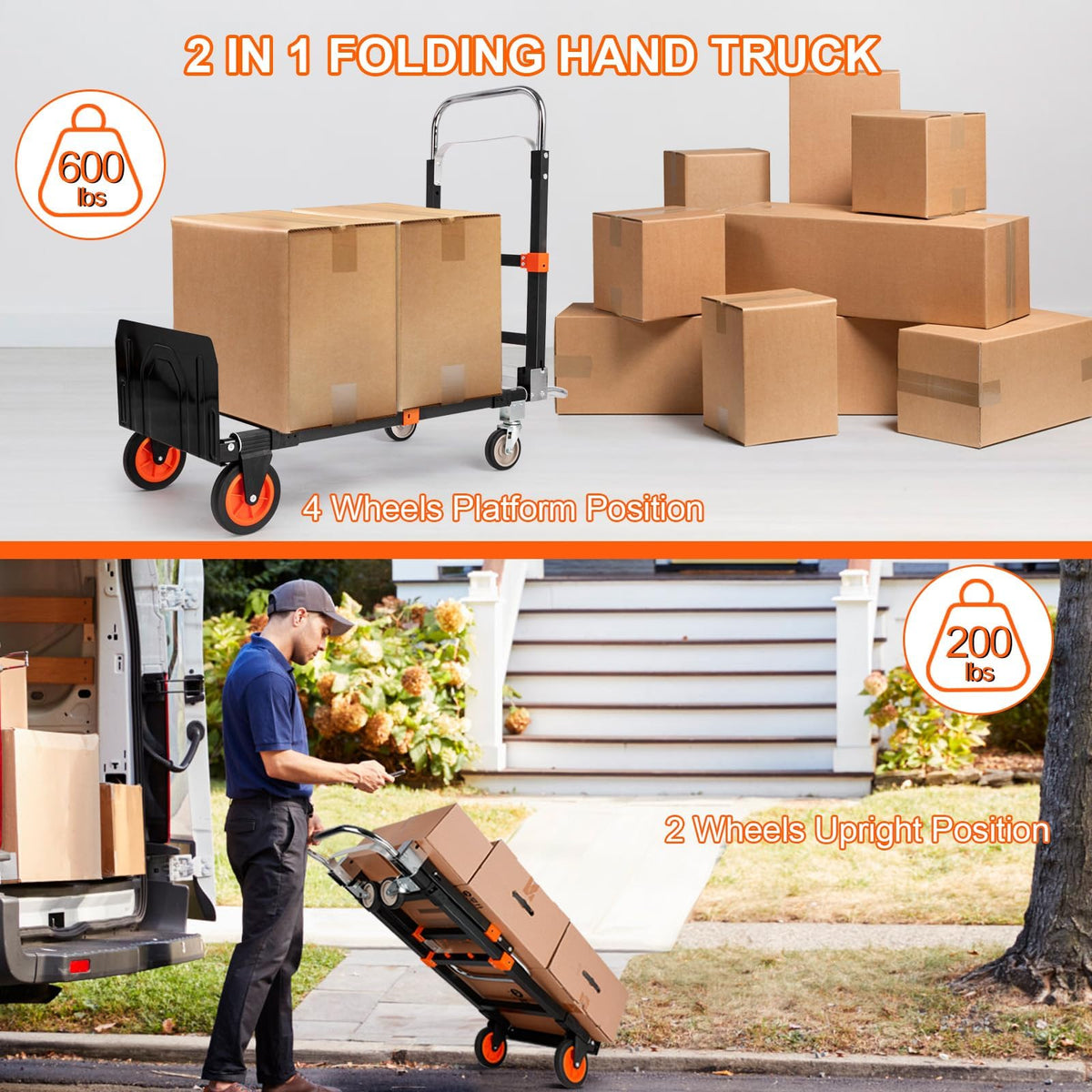 3-in-1 Folding Hand Truck Dolly Q43851