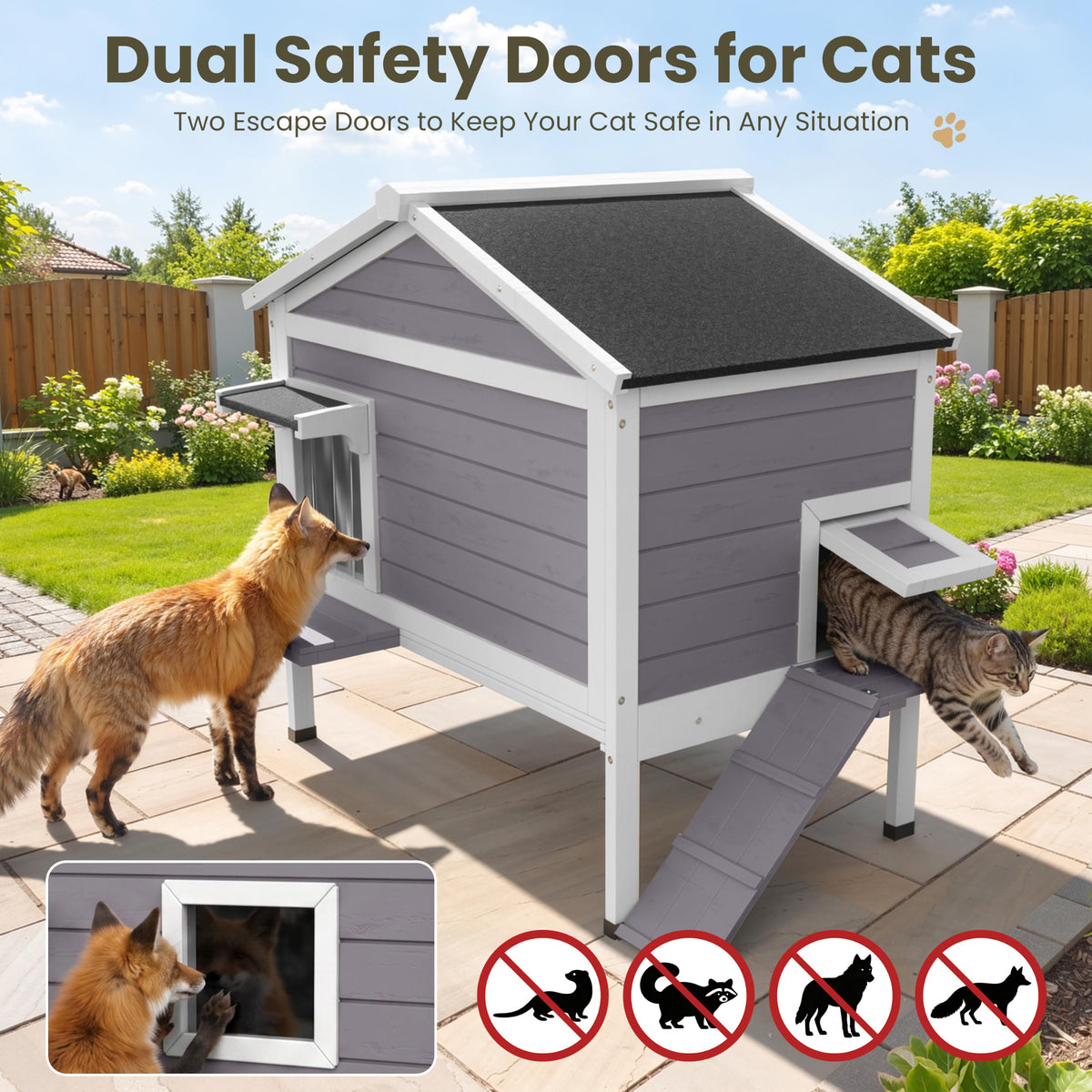 Insulated Outdoor Cat House O697