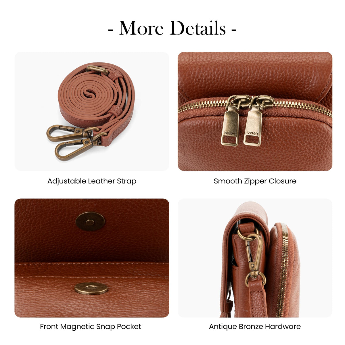Genuine Leather Small Crossbody Bag W759