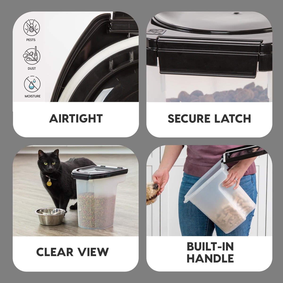 Black Dog Food Storage Container R86590