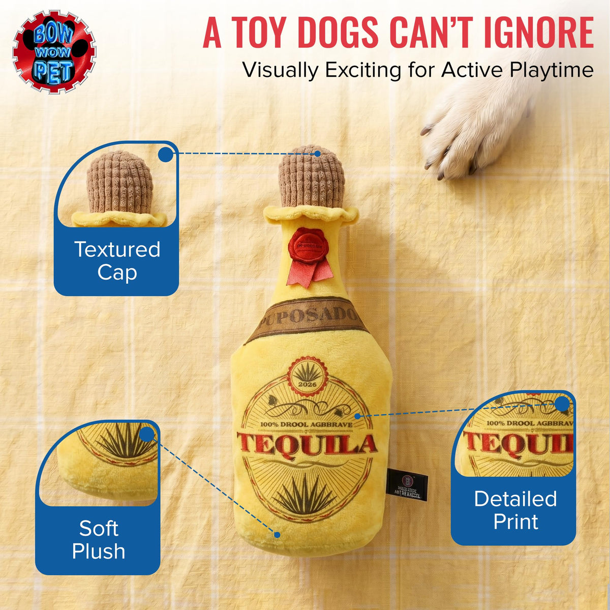 Squeaky Plush Dog & Cat Toy R6524