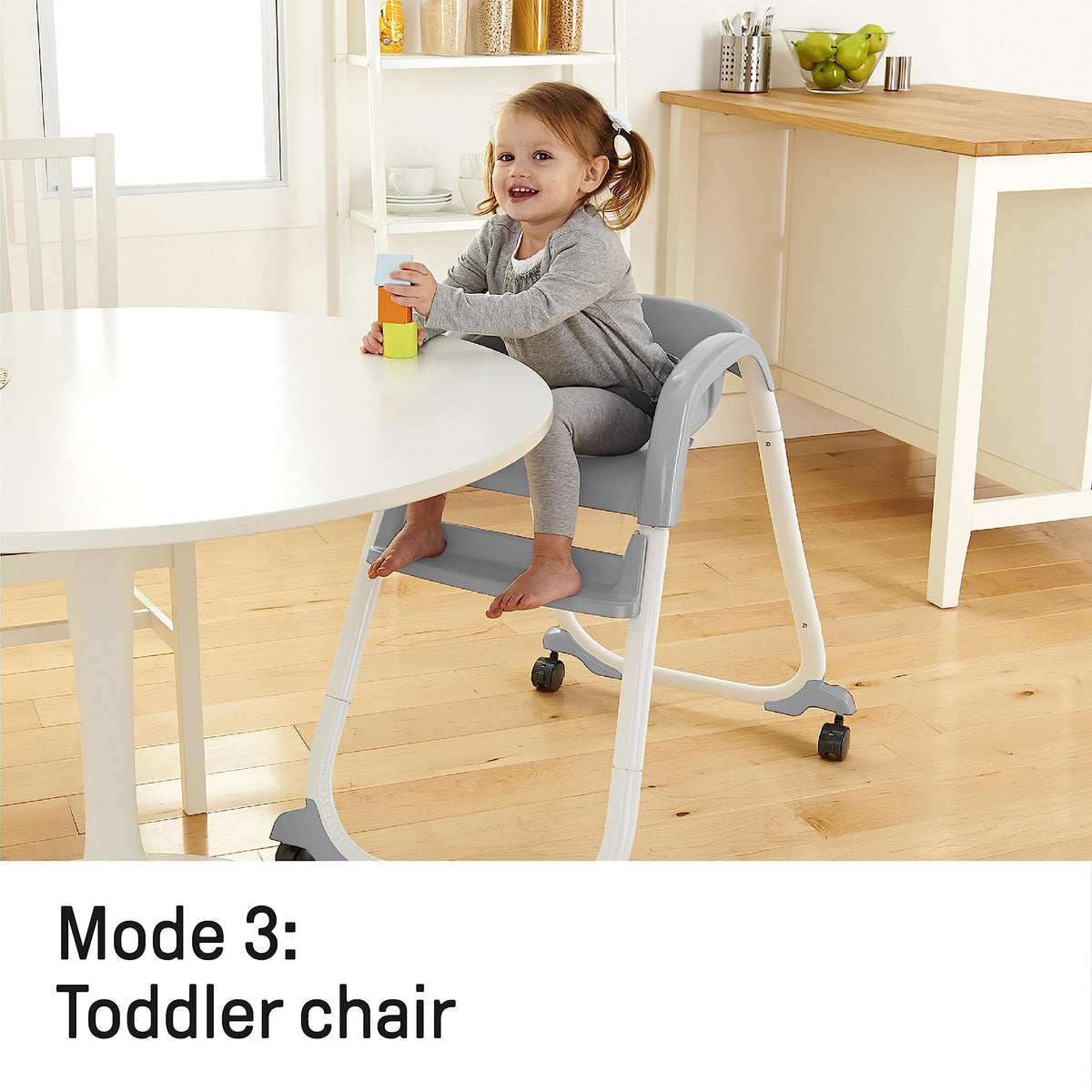 3-in-1 High Chair Convertible to Booster Seat & Toddler Chair E1912