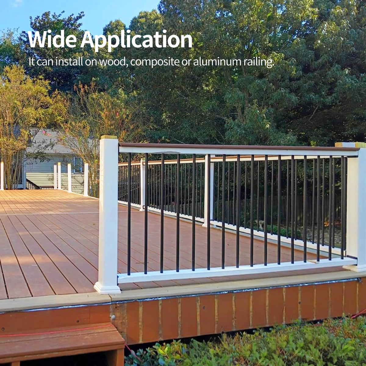 101 Pack 26" x 3/4" Black Round Aluminum Balusters P714
