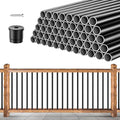 101 Pack 26" x 3/4" Black Round Aluminum Balusters P714