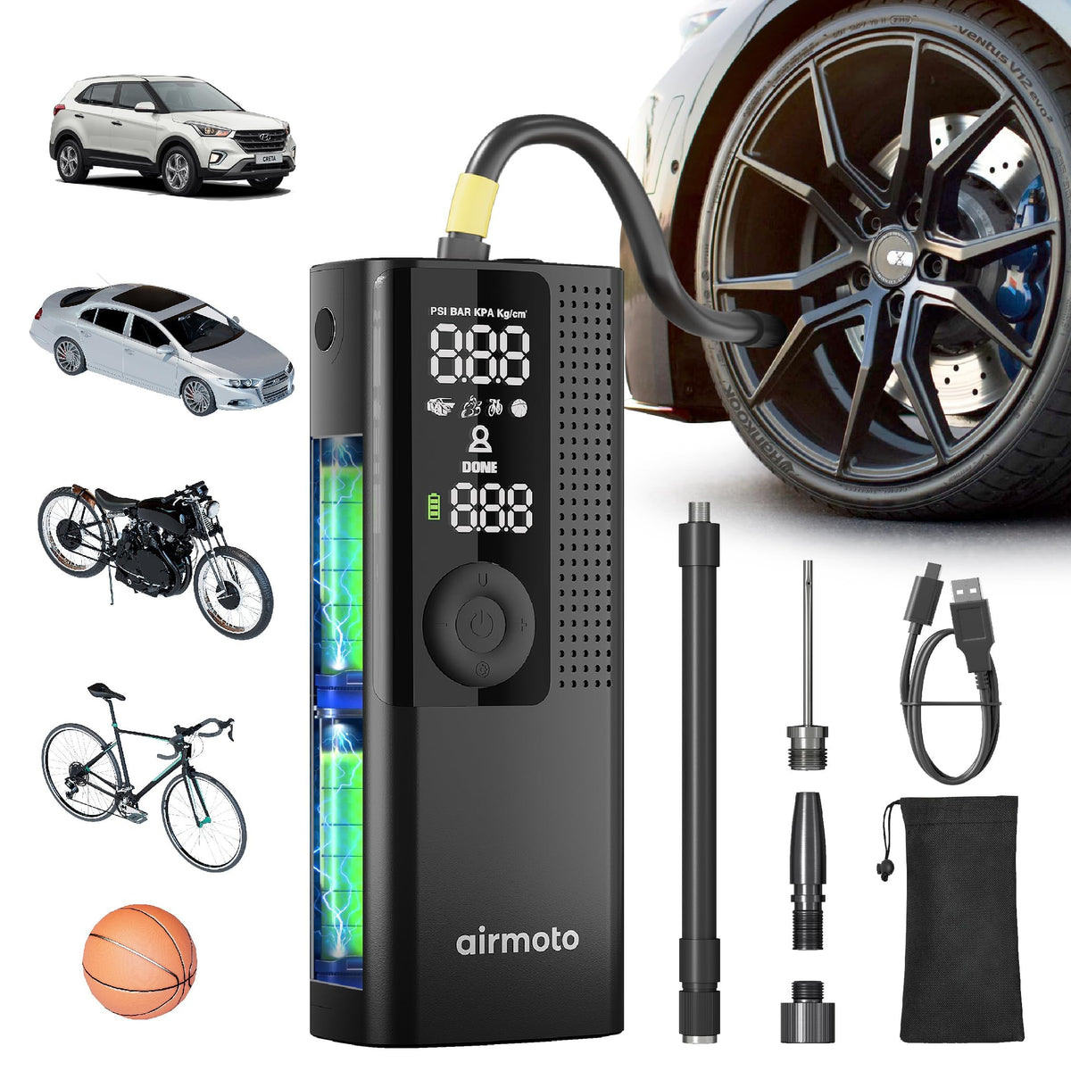 Portable Air Compressor Tire Inflator T49091