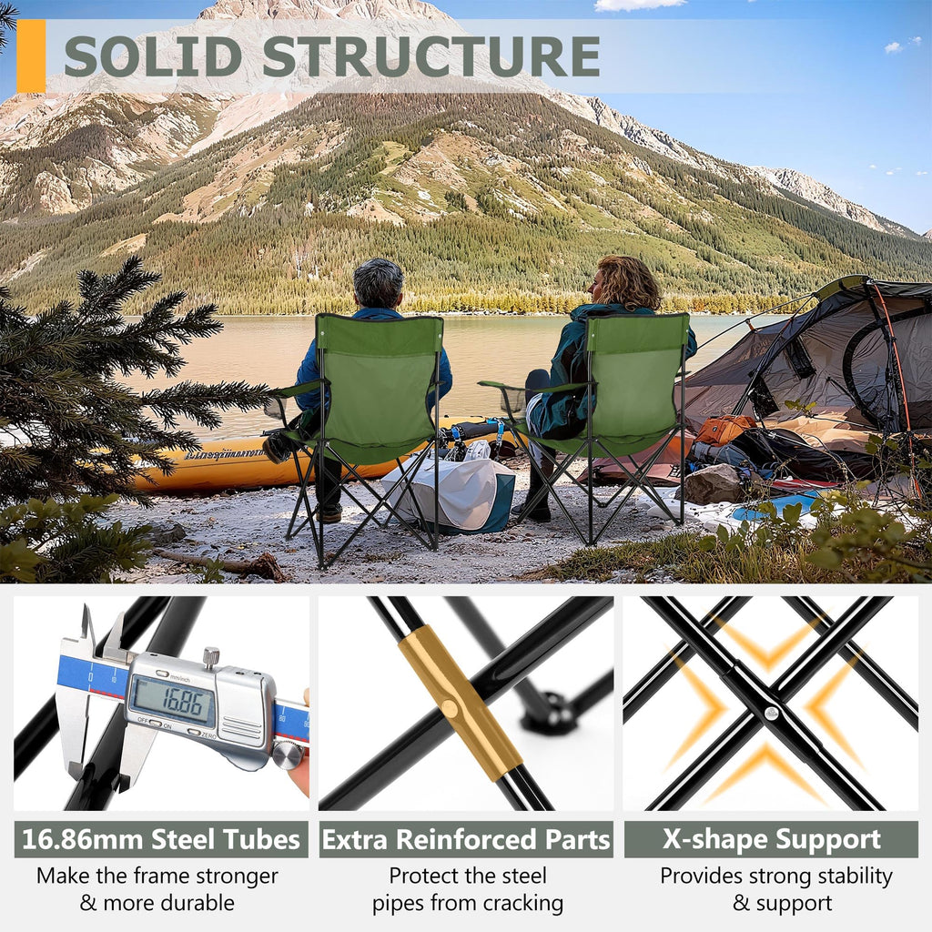 Camping Chairs Olive Green Q525