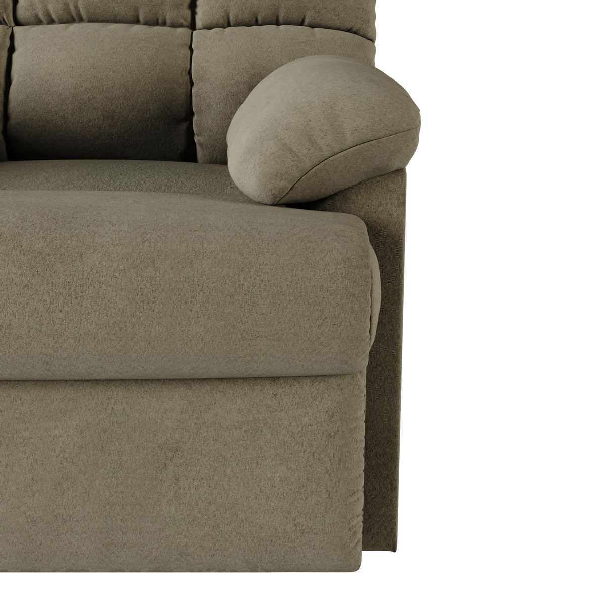Velvet Swivel Rocker Recliner Chair with Adjustable Backrest and Footrest V300782