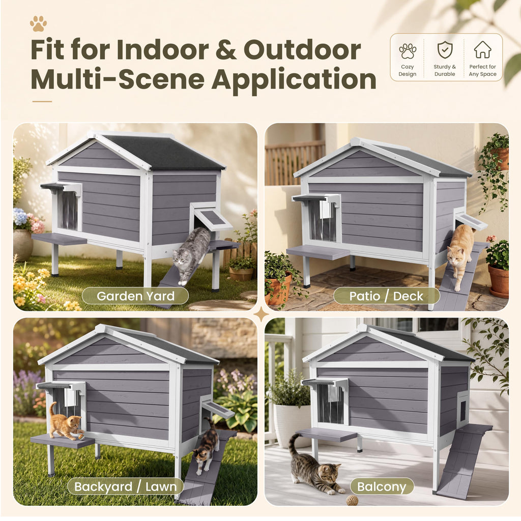 Insulated Outdoor Cat House O697