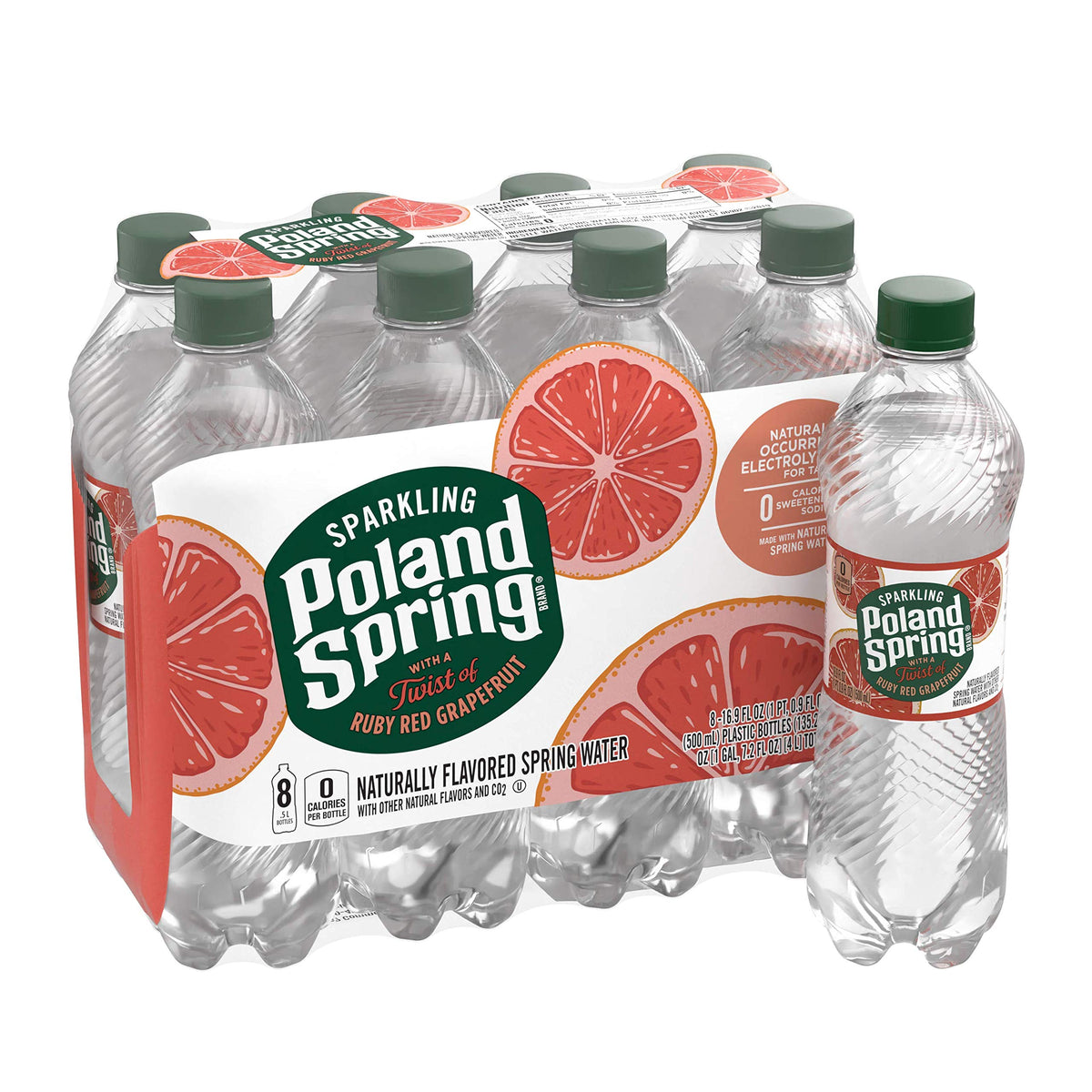 Sparkling Water, Red Ruby Grapefruit, 16.9 Fl Oz, Pack of 8 X7248