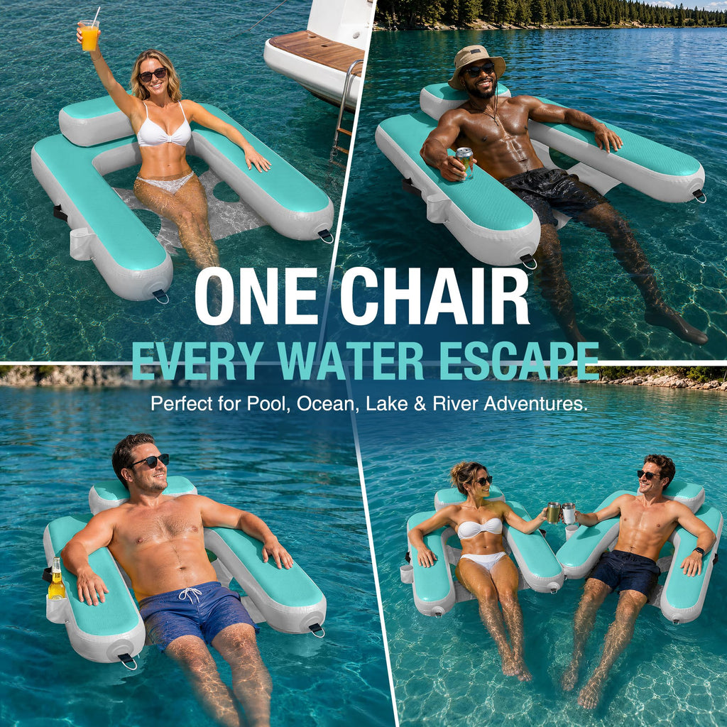 Inflatable Floating Chair with Cup Holder O91208