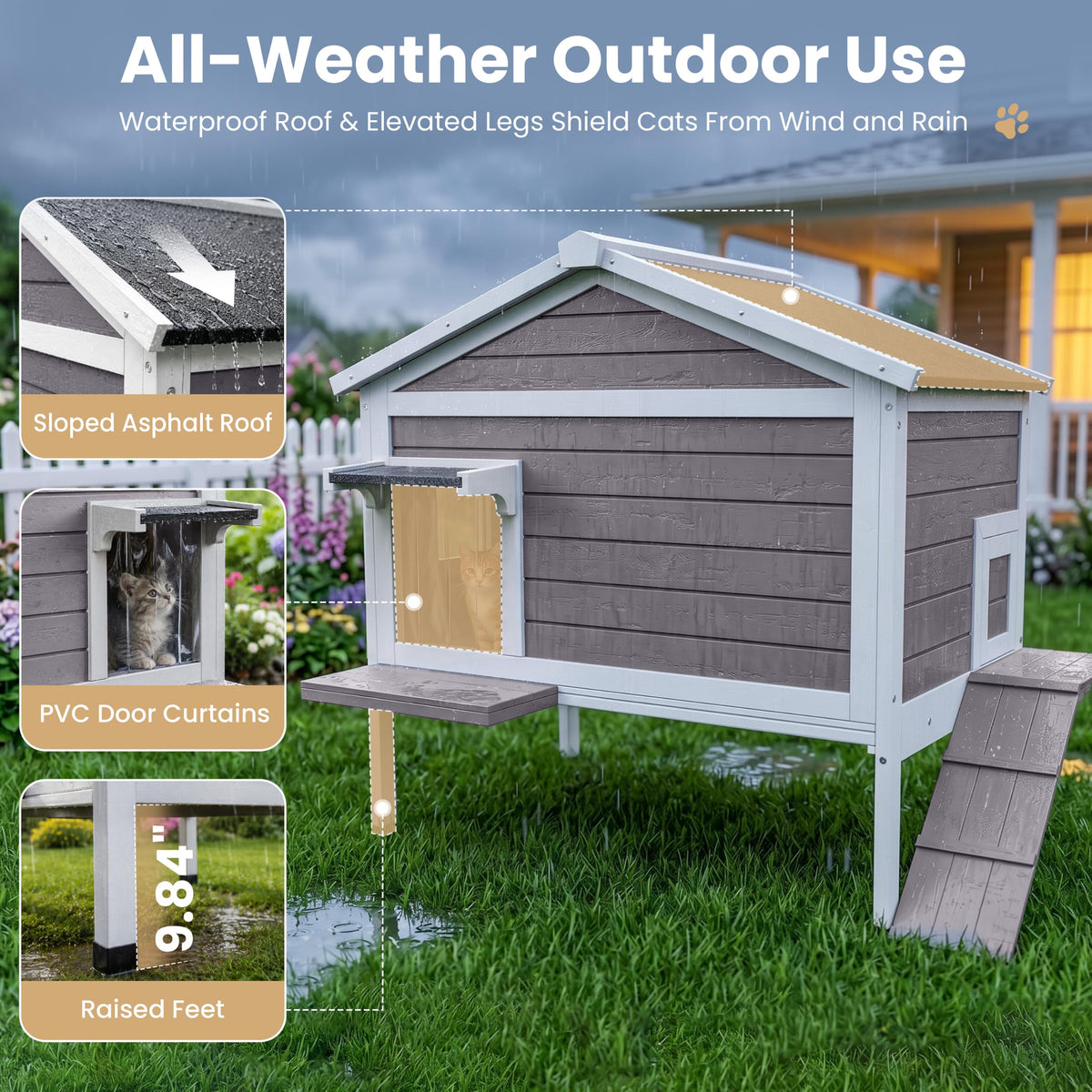 Insulated Outdoor Cat House O697