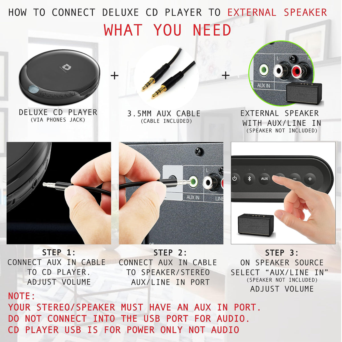 Portable CD Player with 60 Second Anti Skip B15469