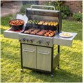 4 Burner Gas Grill with Side Burner and Wheels X958