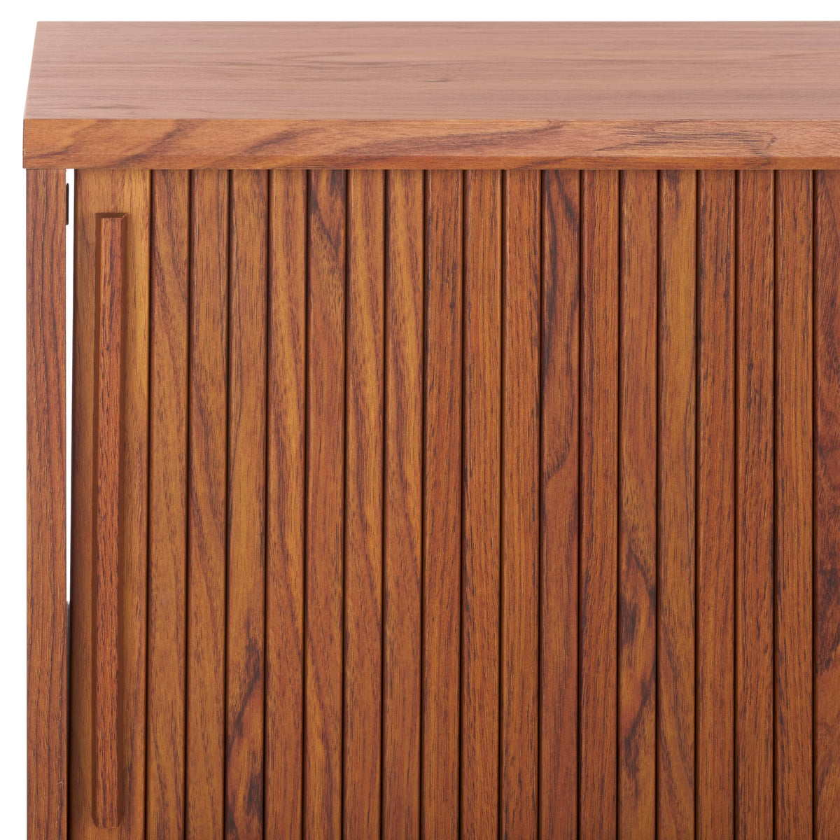 Walnut Brown TV Stand with Sliding Door Q868
