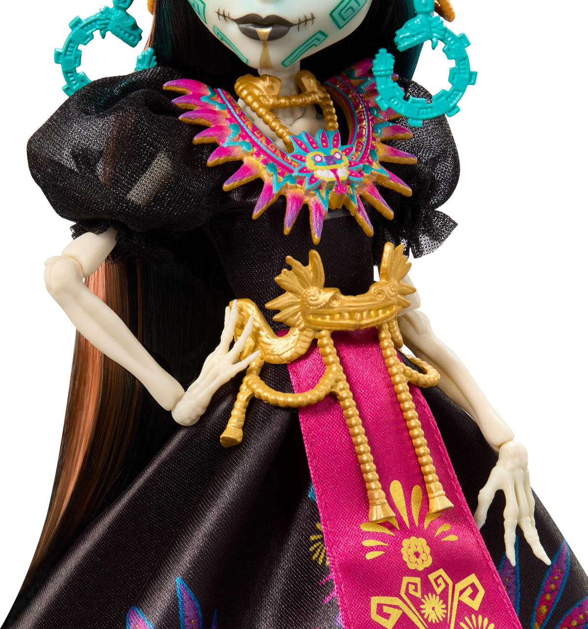 Collectible Doll with Gown, Headdress and Necklace C691